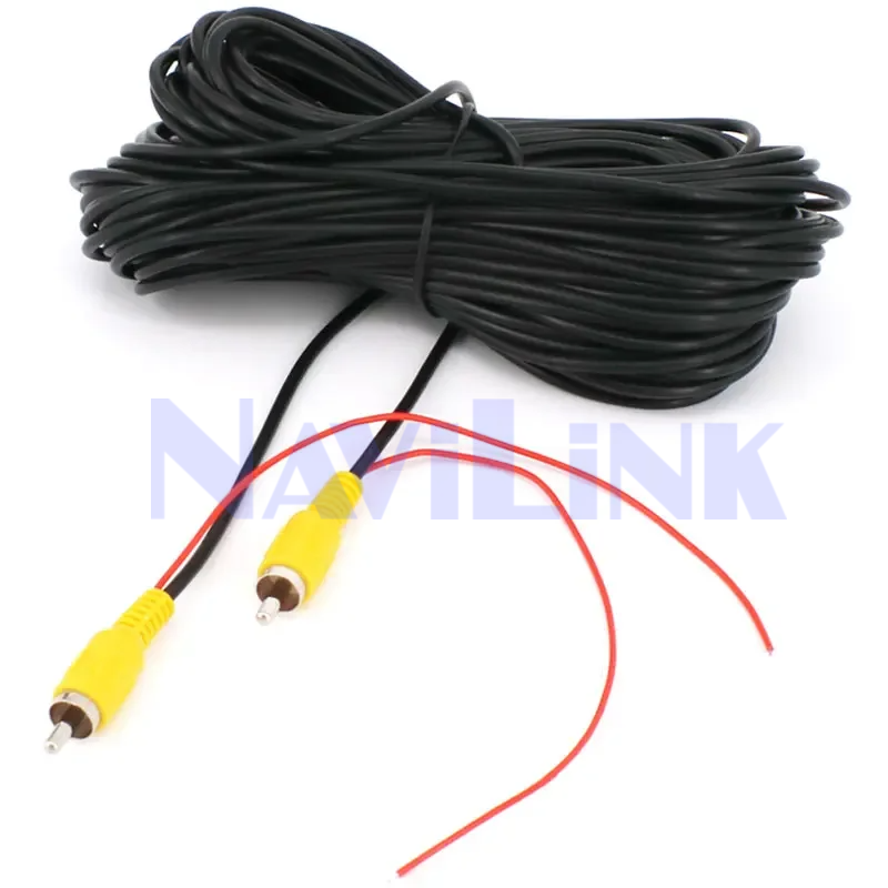 1rca-20m Видеокабель 1RCA/1RCA c проводом питания 20м.