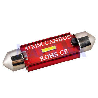 Автолампа SKYWAY диод C5W (FE T10) SV8.5-8 12/24V 1SMD 1-конт 150Лм 41мм 2 шт.
