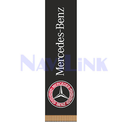 00000201313 Вымпел прямоугольный Mercedes-Benz SKYWAY фон черный (200х55) (1шт).