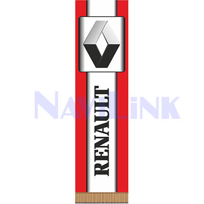 00000201317 Вымпел прямоугольный RENAULT SKYWAY фон красный (200х55) (1шт)