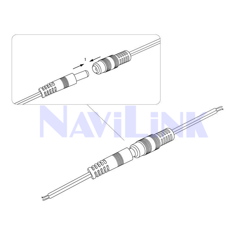 79e763919daa23311d2a9d40d1464032 Разъём питания Rexant 2,1/5,5 гнездо/штекер с проводом 20/25 см