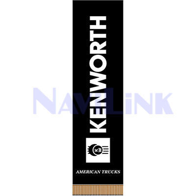 00000201309 Вымпел прямоугольный KENWORTH SKYWAY фон черный (200х55) (1шт).