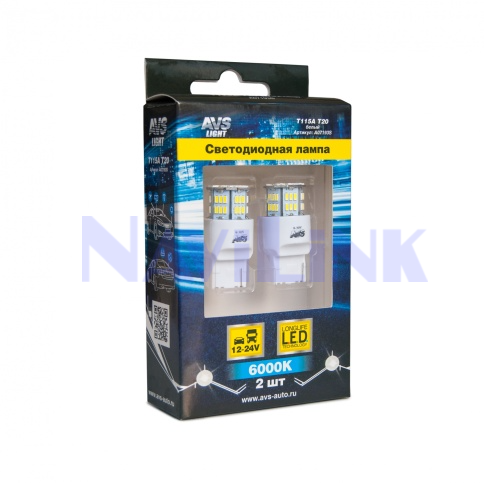 Светодиодная лампа T115A T20/белый/(W3*16d) 54SMD 3014, 1 contact, коробка 2шт.