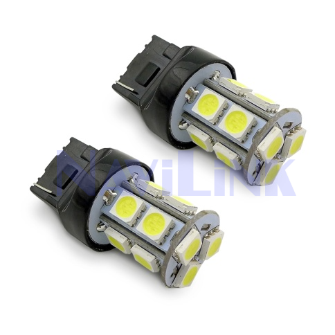 Светодиодная лампа T048A T20/белый/(W3*16d) 13SMD 5050, 1 contact, коробка 2 шт.