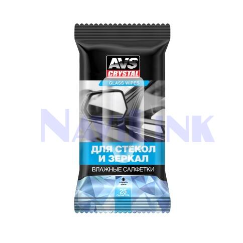 Влажные салфетки "Для Стекол и Зеркал" 25 шт.AVS AVK-200