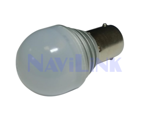 Светодиодная лампа S122A T15/белый/(BA15S) 12SMD 2835 9-15V 1contact.(1156) коробка 1 шт
