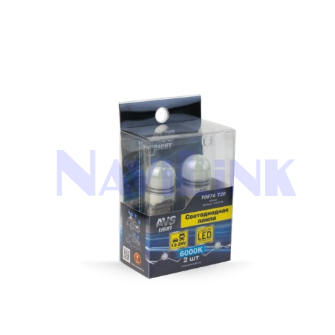 T087A T20белый(W3x16d)6SMD 3030, 1 contact(7440),10-30V Светодиодная лампа T087A T20/белый/(W3x16d)6SMD 3030, 1 contact(7440),10-30V коробка 2 шт