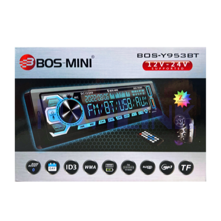 5cdacdcc558611ef80dcac1f6bf00065 Магнитола (1din) BOS-Y953BT (12/24v)