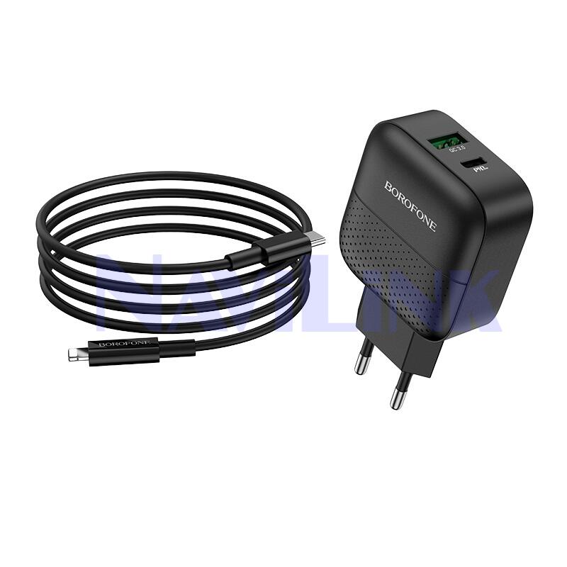 СЗУ Borofone BA46A 1USB 3A QC3.0 + PD (Type-C) 18W