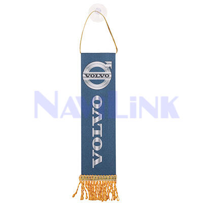 Вымпел прямоугольный VOLVO SKYWAY фон синий сплошной (200х55) цветной (1шт)