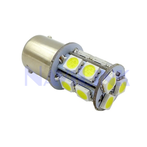 Светодиодная лампочка S022B T15 Светодиодная лампа S022B T15/белый/(BAY15D) 13SMD 5050 12V 2 contact, коробка 2 шт.