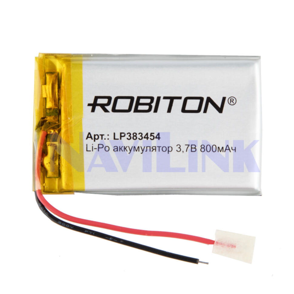 1518536964.5123835 Аккумулятор ROBITON Li-PO LP383454 3.7V 800mAh
