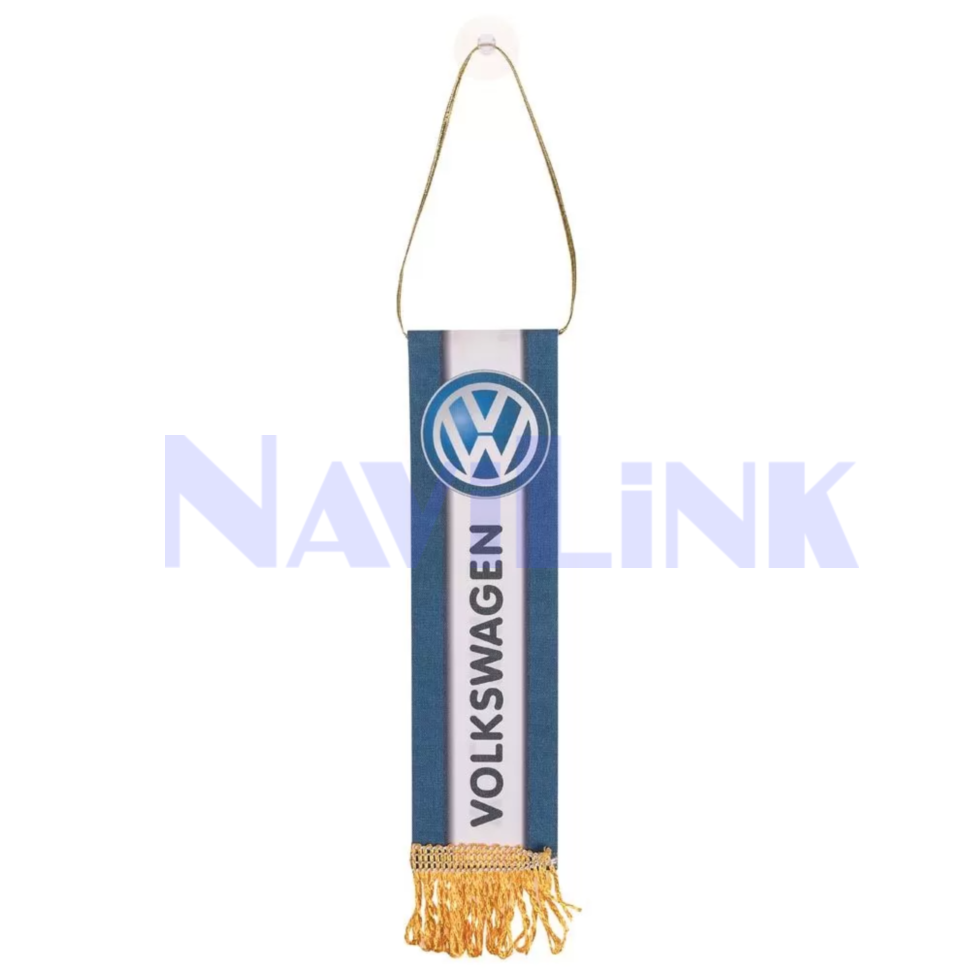 S05101125 Вымпел прямоугольный SKYWAY VOLKSWAGEN фон синий (200х55) цветной (1шт)