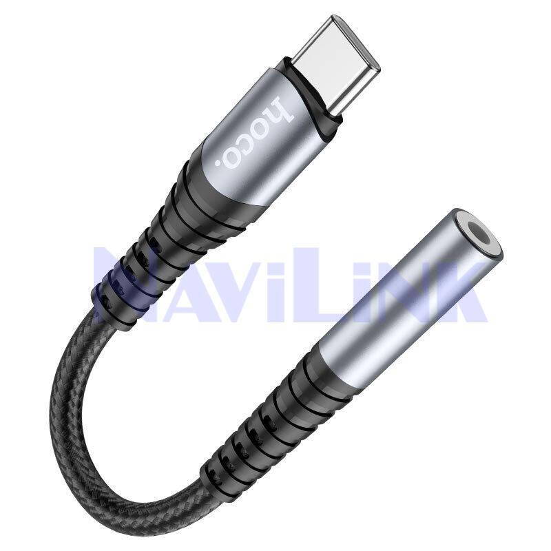 6344586054 Переходник Hoco LS33 Type-C/3,5мм (AUX), черный