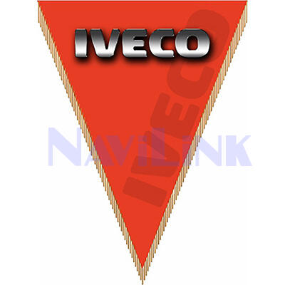 00000201249 Вымпел треугольный IVECO SKYWAY фон оранжевый (260х200) (1шт.)