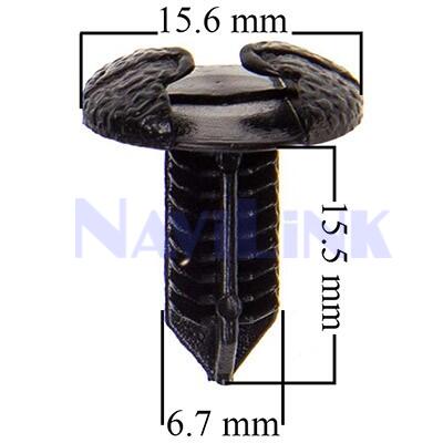 00000164590 Клипса SKYWAY TOYOTA CROWN 231 для обшивки салона (компл. 25 шт) за 1 шт.
